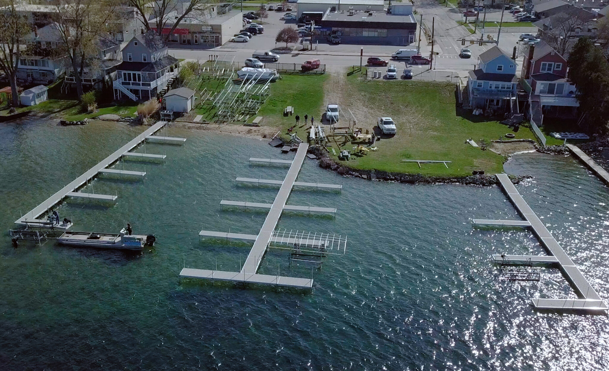 Walled Lake, Michigan Water's Edge Dock and Hoist