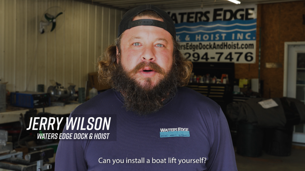 Can you install a boat lift yourself? - Water's Edge Dock and Hoist